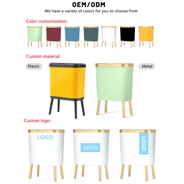 Household Indoor Trash Can With Legs Large Garbage Can With Legs