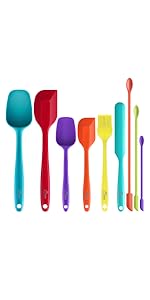 silicone mini spatula set brush 