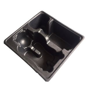 Molder Fiber Packaging Sugarcane Black Pulp Tray Environmental