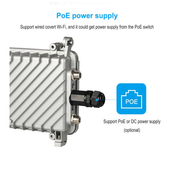 256MB DDR3 5G Outdoor Router 4g 5g Wifi Router POE Power Supply
