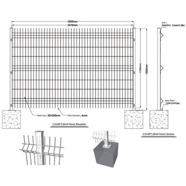 3d Bending Curved Triangle Galvanized Wire Decorative Garden Fencing