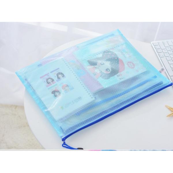 Custom A4 B4 Size Clear Waterproof PP Document Bag Mesh Zipper Pouch for Zhejiang OEM