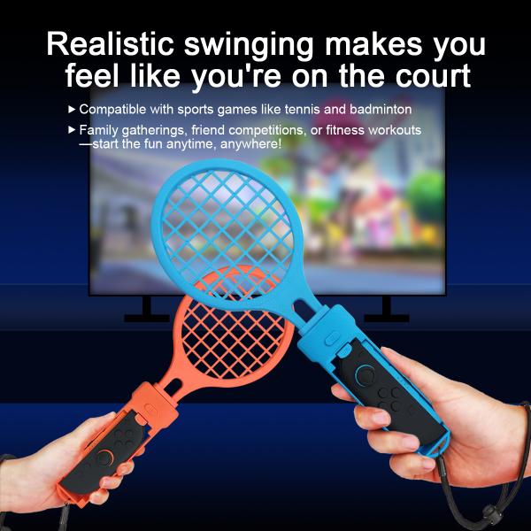 2-in-1 Tennis & Badminton Motion Racket for Nintendo Switch 2 - Realistic Swing Sports Game Handle Grip