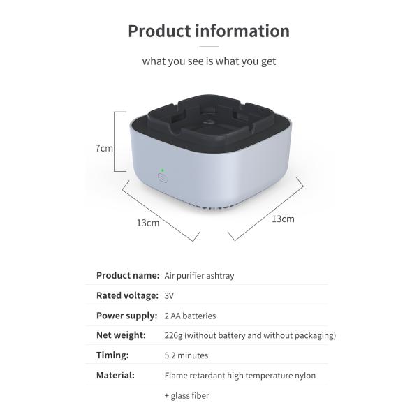 Smokeless Ashtray with Air Purifier: Keep Your Indoor and Outdoor Spaces Clean and Smoke-Free with Smart Air purifiers Car Home