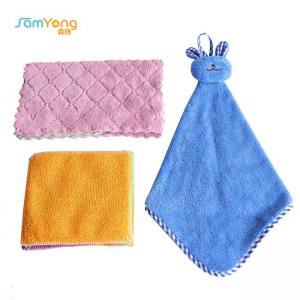 China 300gsm 43x25cm Kitchen Wipe Cloth Towel Set Coral Velvet No Fading on sale