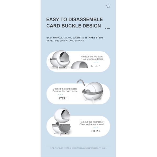 WiFi Auto Cat Litter Box Large Portable Hands Free Automatic Shoveling