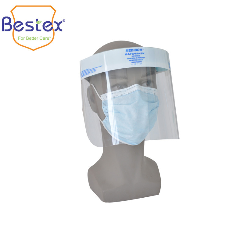 China Ear Loop Non Woven Thickness 0.25mm Disposable Face Shield wholesale