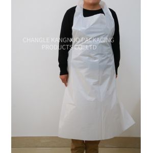 Flat Disposable Medical Aprons , Waterproof White Disposable Aprons Long Life