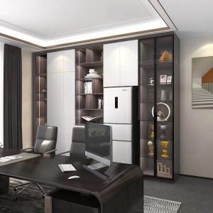 Upright Wall Mounted Glass Showcase Display Cabinet Unit Plywood Hardwood