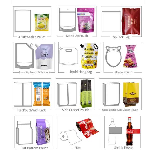 Custom Transparent Self-Supporting Liquid Packaging Bag for Laundry Detergent Snail Powder Soup Vodka Beverage Packing