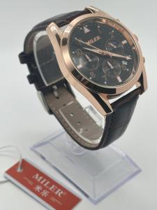 Waterproof Leather Strap Quartz Light Watch Luminous Hands Durable Wrist Watch