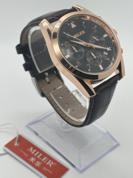 Quality Waterproof Leather Strap Quartz Light Watch Luminous Hands Durable Wrist Watch for sale
