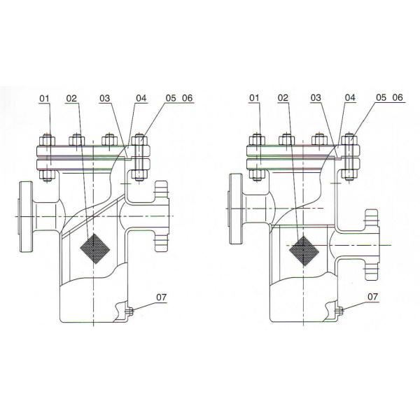 Simplex Basket Strainer Drawing
