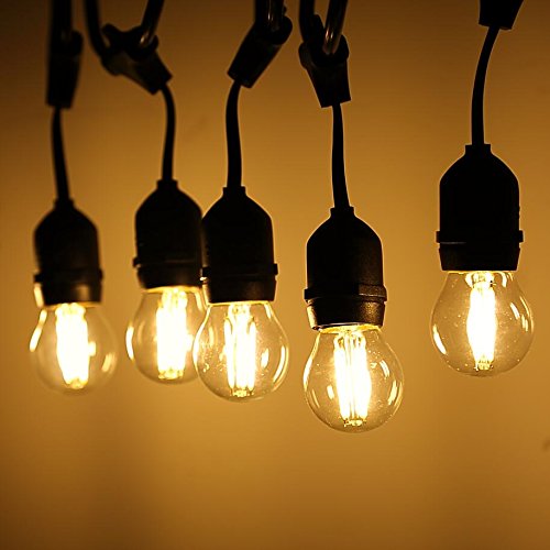 Christmas Style 48ft S14 LED Edison Bulbs String Lights For Indoor Outdoor