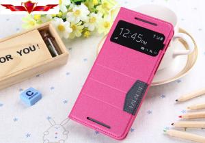New Type HTC M8 Smart Sleep/Wake Up Leather Cases With Holder Call ID Display Good Quality