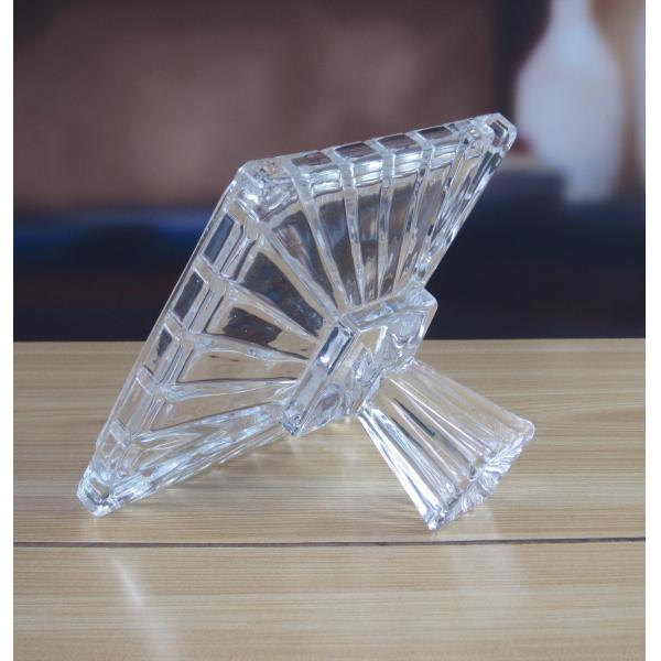 Square Optic Stripes Glass Storage Jars For Candy