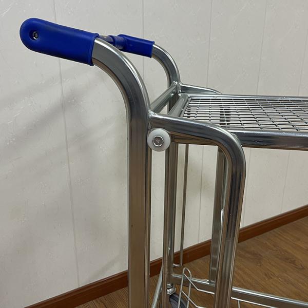 Transport Housekeeping Trolleys Tally Of Cargo Lightweight Folding Heavy Duty Warehouse Trolley