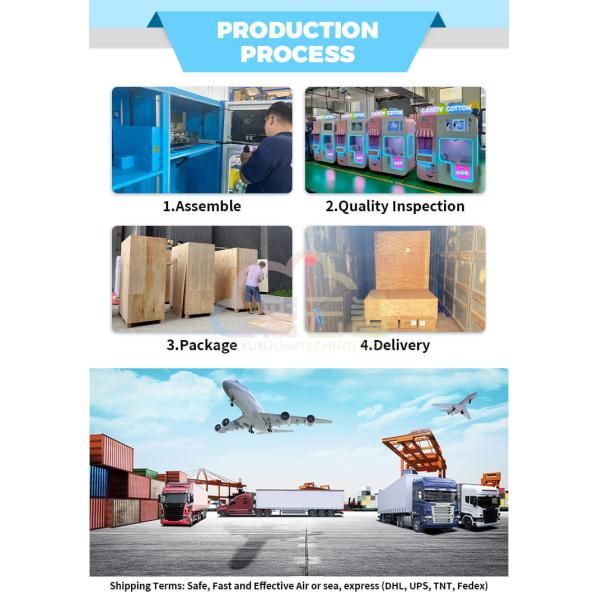 3000W Automatic Candy Floss Vending Machine For Pink / Blue Cotton Candy Delights