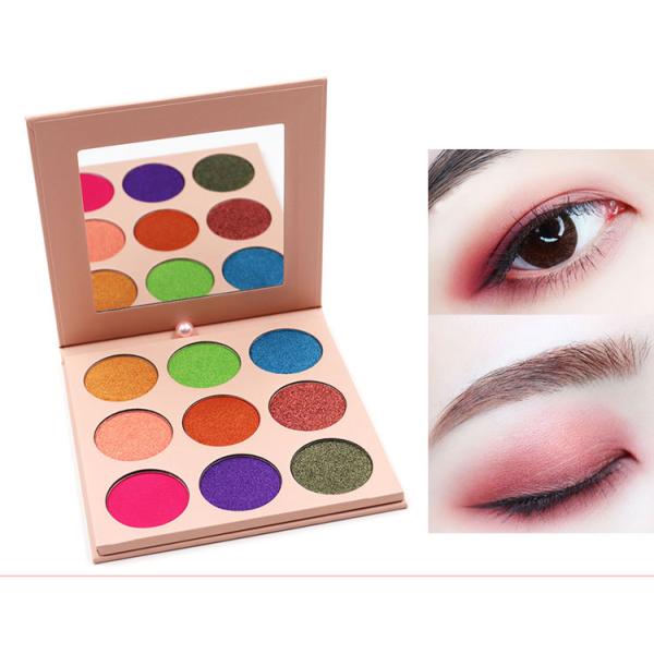 9 Color Shimmer Makeup Palette Multi Coloured Eyeshadow ISO 22716
