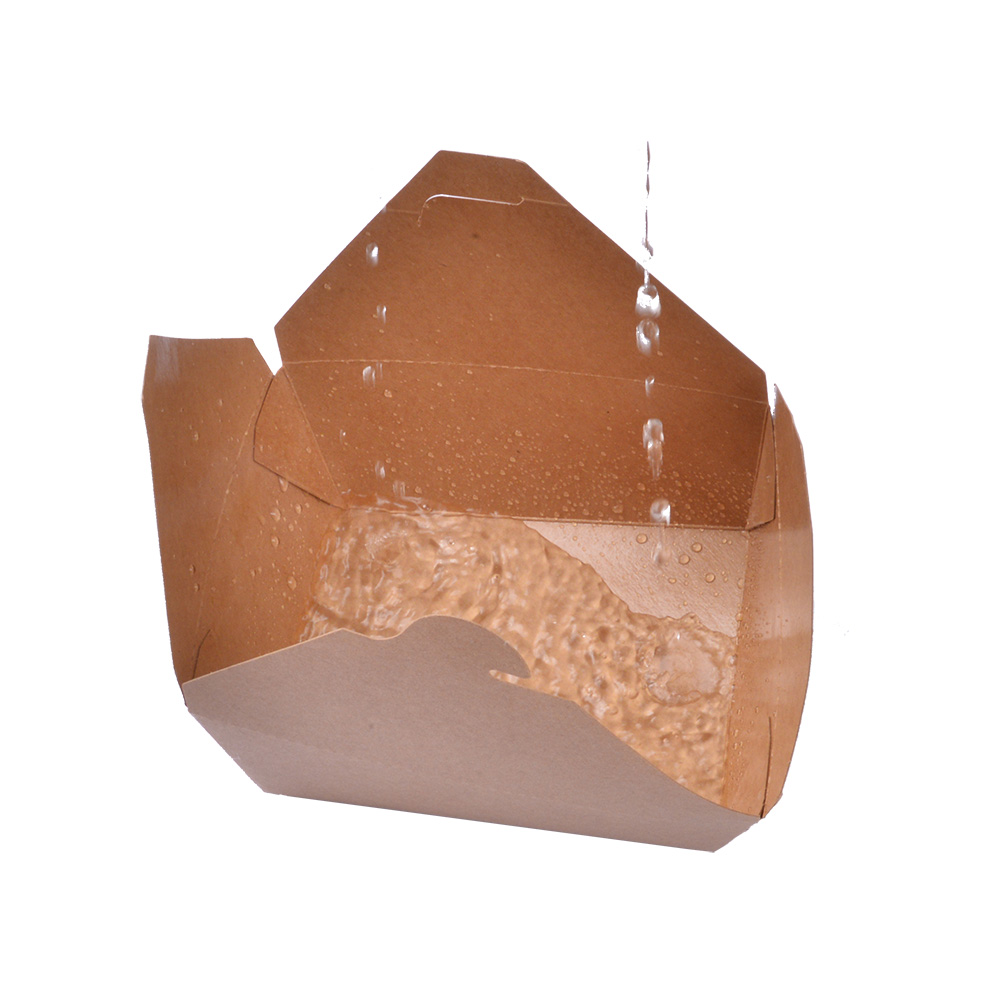 OEM Greaseproof Kraft Paper Boxes For Food , Microwavable Kraft Paper Food Containers