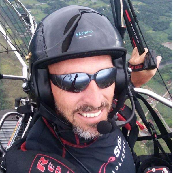 Noise Cancel PPG Black Helmet With Full Headset EN966 Certificated Paramotor Helmet China Supplier Blue Red Black