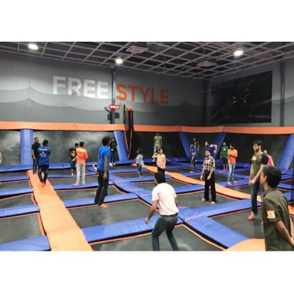 Indoor Trampoline Park Playground Jumping Zone With Buckle Stainless Steel