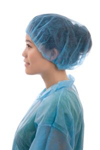 China Breathable Non Woven Disposable Bouffant Cap Free Size wholesale
