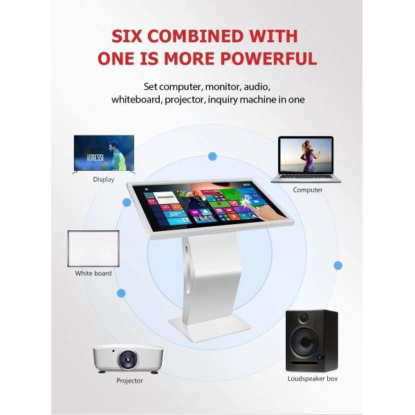 49'' Interactive Self Service Kiosk Exhibition Hall Android Windows 21.5 32 43 55''