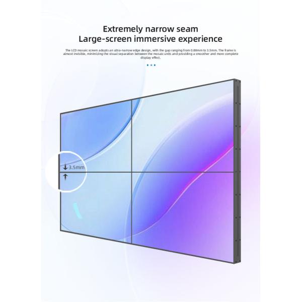 HD 46'' 49'' 55'' LCD Display Panel Seamless LCD Splicing Screen Large Advertising Player for Conference Monitoring Security