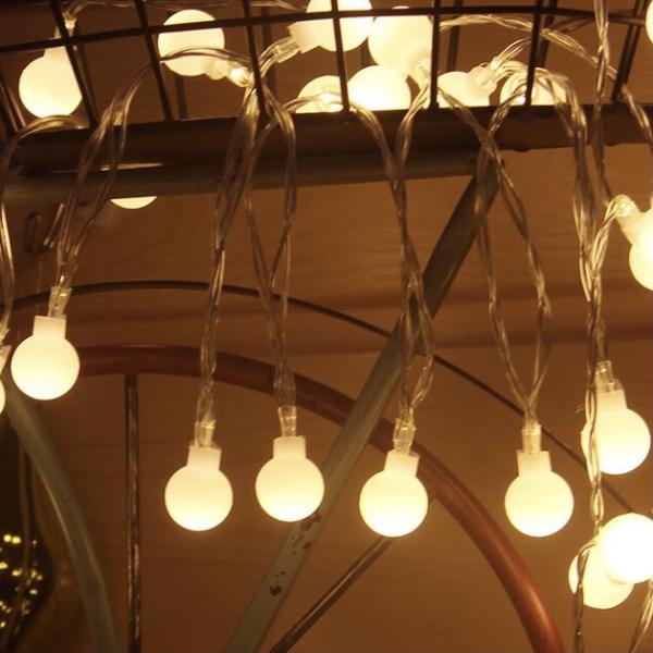 50/100 Leds Globe Ball String Lights Dimmable IP65 Fairy String Lights 8 Modes with Remote 50 LEDs Bubble Ball Fairy Lights