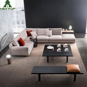 China Modern Solid Wood Frame Fabric L-Shaped Sofa Awaiting Area Negotiation Set wholesale