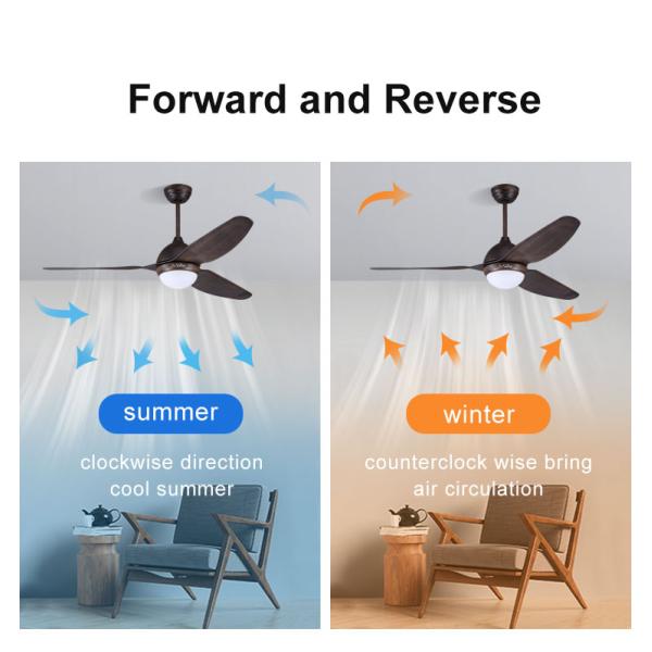 1stshine Ceiling Fan Energy Saving Noiseless and Customizable ABS Blades for Any Space
