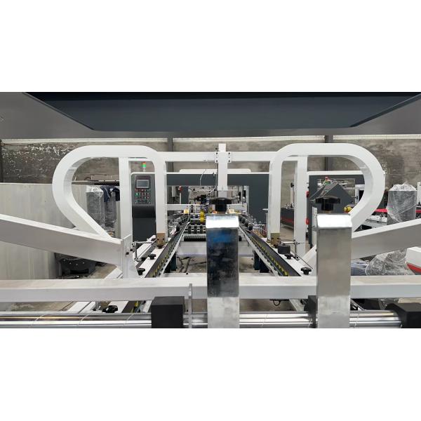 Carton Folder Gluer Stitching Machine Corrugated Semi Automatic Gluing Machine