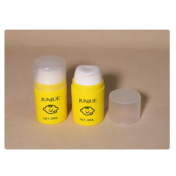 Customized Cute Cosmetics Container 30ml 50ml Airless Pump Lotion Refillable Face Cream Bottle PP for Skincare Essence