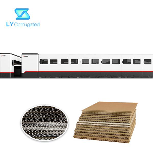ISO Corrugated Cardboard Making Machine PLC Control Double Facer