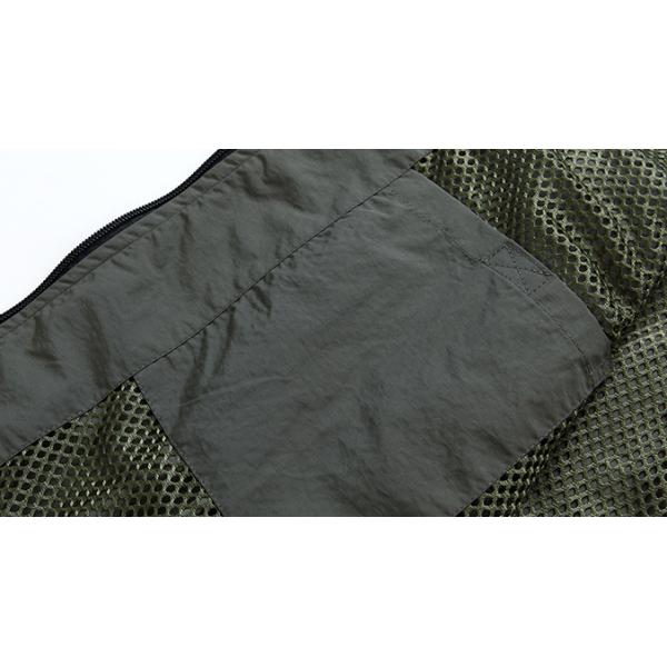 Casual Stand Collar Sleeveless Blank Wear Outdoor Utility Hunting Knitted Plus Size Waistcoat Mens Gym Mesh Vest