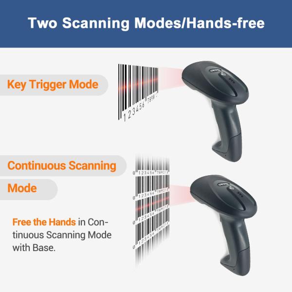 Kebo SK-5200 2.4G BT Upgraded Wireless 2D laser 2.4G Wireless USB 2.0 QR Code Scanner Cordless Barcode reader