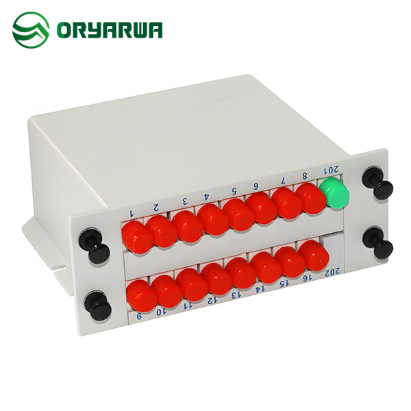 FC UPC 1x16 Fiber Optic Cassette PLC Splitter ABS Material For FTTH