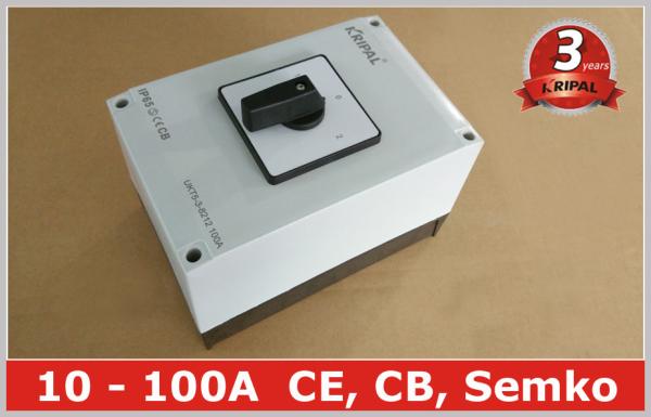 Quality 100A Changeover Selector Switch Waterproof Ip65 , 3 Position Rotary Switch for sale
