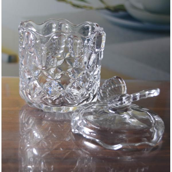 Butterfly Embossed Creative Crystal Glass Storage Jars