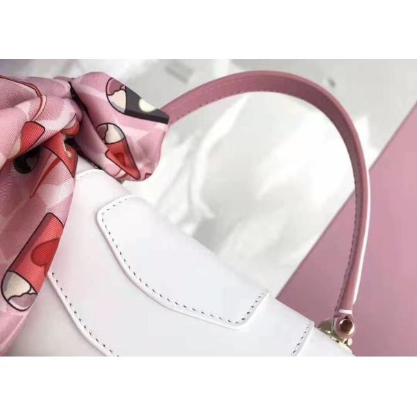 Cowhide Flip Open Ladies Waist Bag , 18cm Cross Body Chain Bag