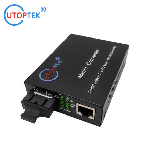 10/100/1000Mbps MultiMode dual SC 850nm 550m Fiber media converter with DC5V power supply