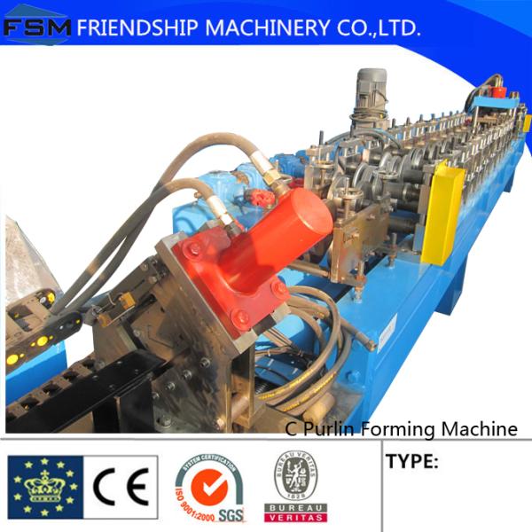 100m/min High Speed C Z Purlin Roll Forming Machine Gearbox Driven Running Quick and Stable