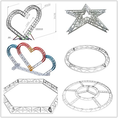 Indoor Aluminum Roof System Truss 200x200mm Customized Size