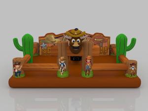 China 0.7mm TPU Inflatable Cartoon Castle Park Brown Customized Commercial Bounce House wholesale