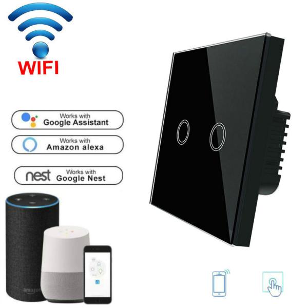 Quality Wireless Wifi Light Switch led light touch switch AC90-240V EU standard smart light switch alexa with ewelink app for sale