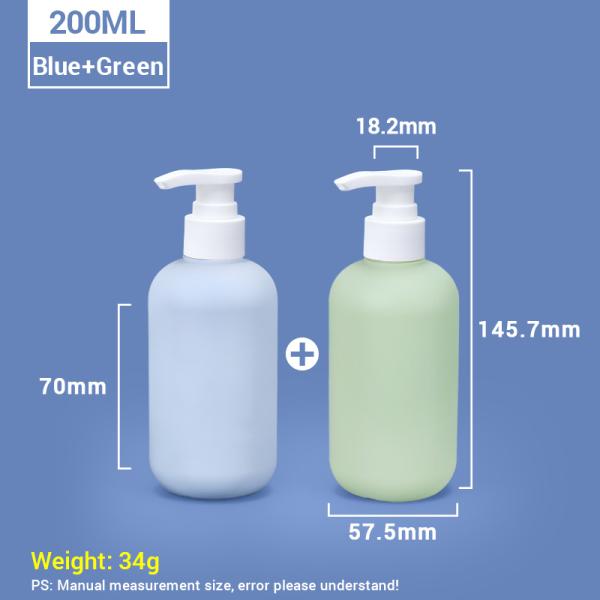 200ml Travel Toiletries Bottles for Shampoo and Body Wash