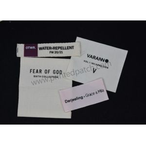 Flag 0.4mm Silicone Rubber Labels On Black Polyester Tape