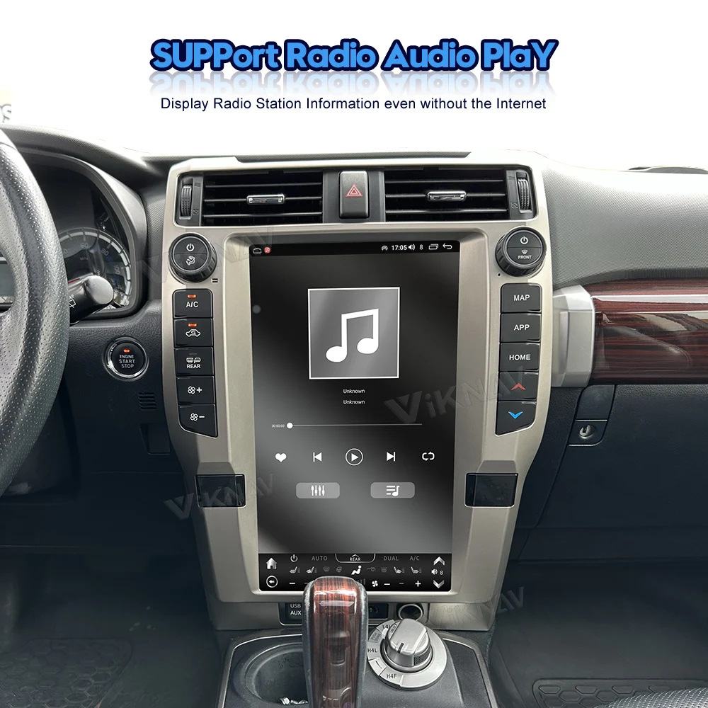 Auto Stereo Car Radio For Toyota 4Runner 2010-2023 Android Auto Carplay GPS Navigation Display Screen Multimedia player