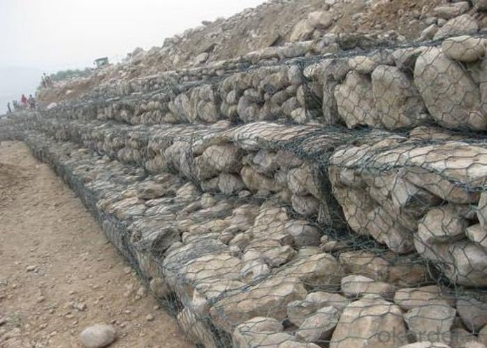 China 80x60mm Hexagonal Hole 3.2mm Iso 9001 Stone Filled Gabions wholesale